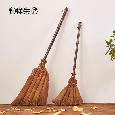 家用扫帚簸箕组合扫地笤帚棕鬃毛扫把单个加大扫把簸箕套装棕扫把