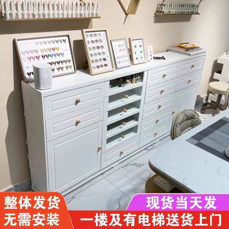 美甲展示柜储物柜柜台柜子落地收纳柜墙柜甲油胶美甲店指甲油产品