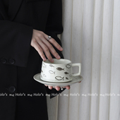 Mug 日式 Holo 鱼儿咖啡杯碟套装 下午茶水杯陶瓷杯子伴手礼