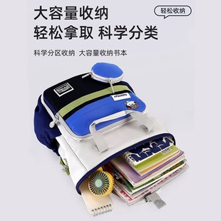 小学生补习手提袋儿童补课包双肩包三用补习包时尚撞色学生作业包