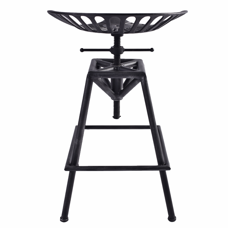 美式铸铁吧台椅家用升降铁艺餐椅咖啡厅奶茶店办公高脚凳欧式吧凳