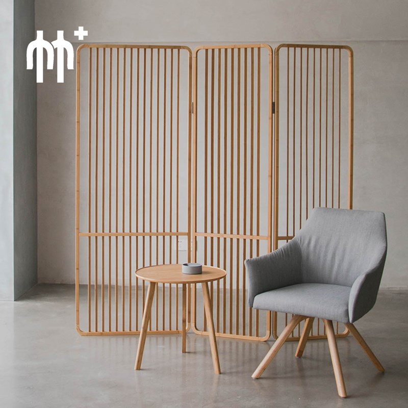 自在简约竹制客厅屏风隔断茶室折叠屏风移动办公室屏风墙隔断玄关