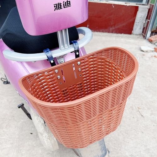 电摩车后置车筐电动踏板车后尾挂篮加大书包车篓后用靠背菜篮挂篮