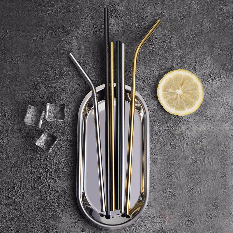 304不锈钢吸管环保饮管吸珍珠奶茶吸管粗金属弯头铁吸管非一次性