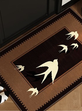 中古风入户门地垫复古高级感门口地毯进门玄关换鞋脚垫子蹭土耐脏