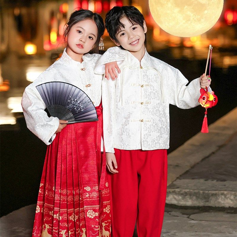 儿童合唱演出服中国风服装马面裙男女童春秋款啦啦队国学汉服古装,童装/婴儿装/亲子装,儿童演出服,淘宝优惠券,粉丝福利购,淘宝优惠卷