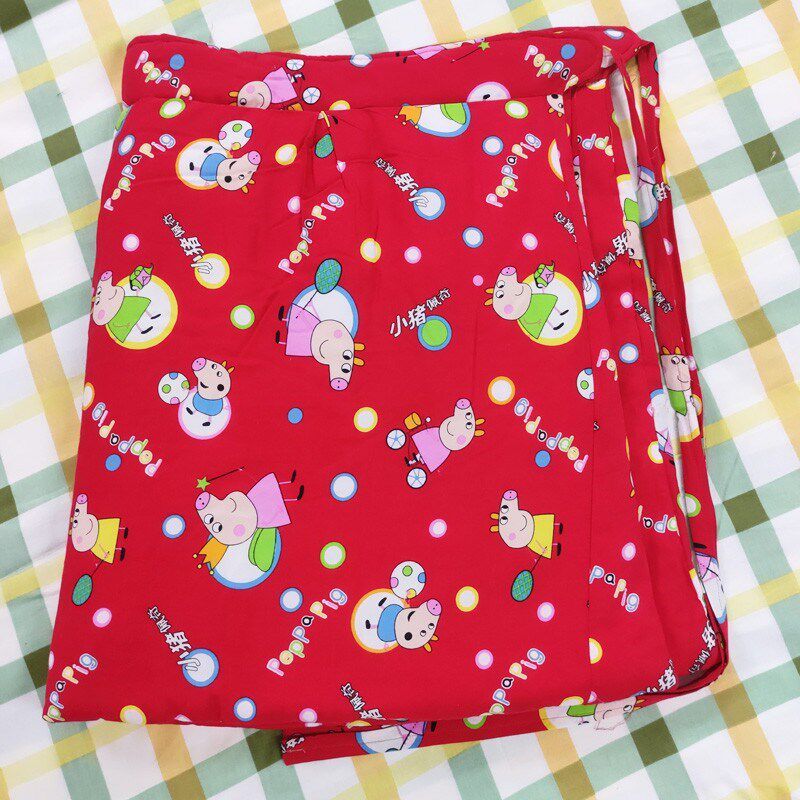 秋冬婴幼儿下半身包屁屁纯棉花抱裙宝宝围腰老式防寒保暖抱被红色