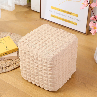 弹力方凳子套罩矮沙发凳美甲长正方形草墩柱化妆小板凳皮座椅子套