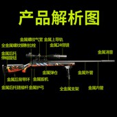 捷鹰实木M24抛壳软弹金属玩具SVD男孩成X人大号AWM