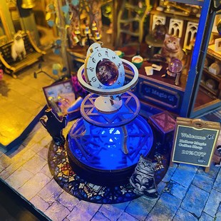 新品diy小屋霍洛哈利魔w法别墅手工木质房子拼装生日礼物