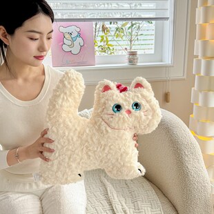 饼干猫抱枕沙h发客厅可爱猫咪家居装饰枕头飘窗榻榻米靠枕靠垫