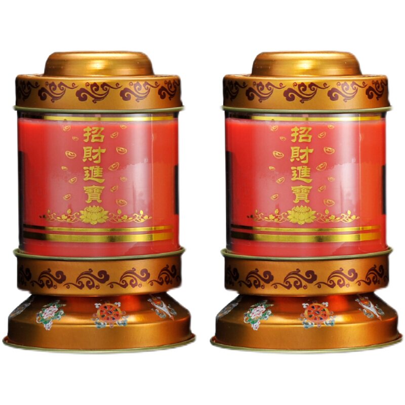 明德酥油斗烛1/3/5/7天一天酥油灯家用防风玻璃七天酥油灯耐高温