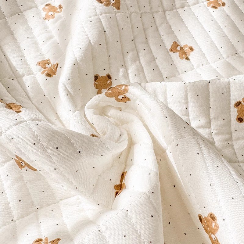 卡通纯棉双层纱夹棉枕巾男防头油防滑可固定全棉枕头芯垫巾一对装