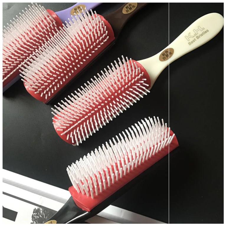 理发男士造型油头九排梳美发弧形大背头排骨梳防静电耐高温卷发梳