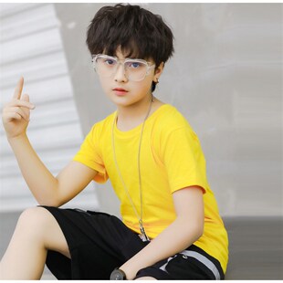 diy男女童装 T恤定制印logo纯棉儿童幼儿园小学生班服团体印字 短袖