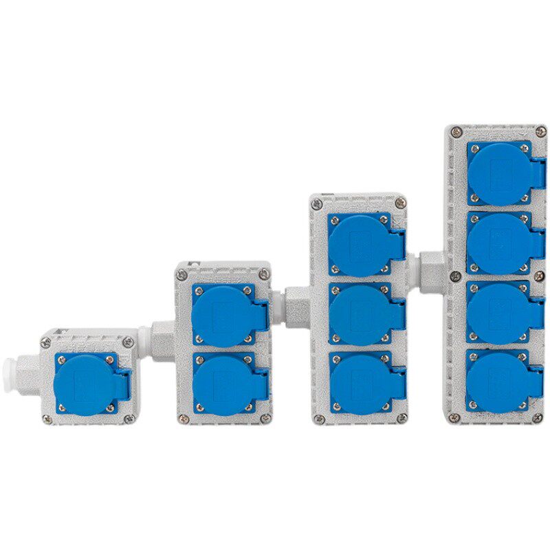 防爆插座工业插座五孔十孔10A16A防爆墙壁开关明暗装排插防水插板