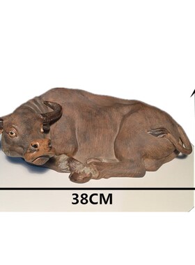 石湾公仔陶瓷牛生肖创意家居客厅博古架电视柜摆件开业手工艺礼品