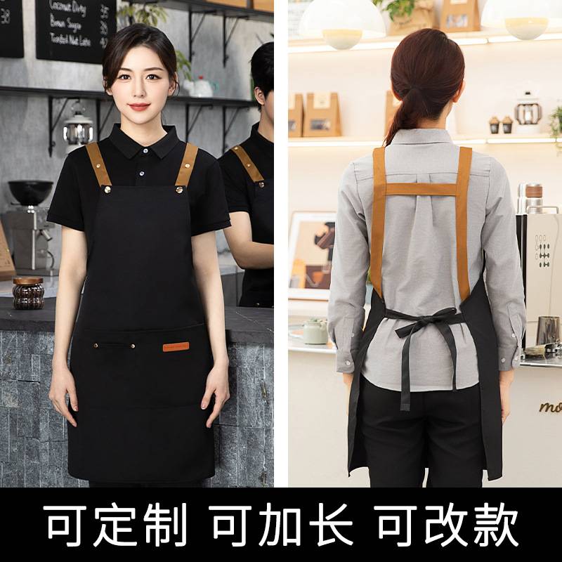 工厂工作围裙logo防水 防油家用餐饮印字厨房画室广告上班耐脏