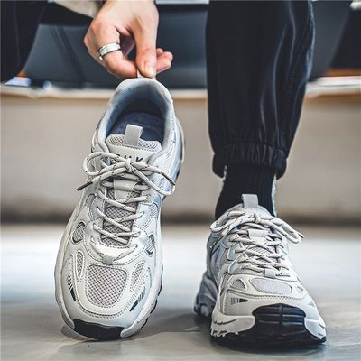 男鞋运动鞋子男款2025新款秋季网面透气跑步防滑莆田休闲老爹潮鞋