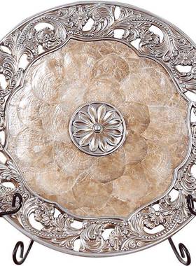 式装办饰圆盘摆件新房装饰工 艺品客欧厅公桌饰品玄关BSDW127卧