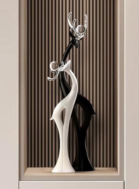 创居意福鹿摆高件轻奢档客厅落地电柜20250604旁入户玄关视装饰乔