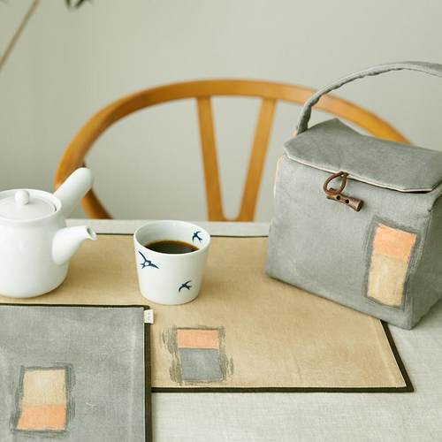 兰迪茶巾茶垫CJAB2-JG茶道禅意席垫配子功莫夫茶茶具零简约风百搭