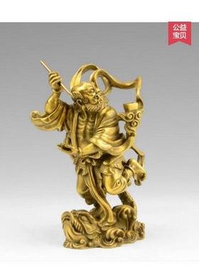 全铜魁星点斗件摆独房站鳌头家用办公室书桌面装品魁星XOE饰踢斗