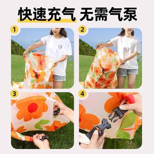 户气UZW外充气沙发音节充气床垫懒人空床便携野营乐气垫营床露沙