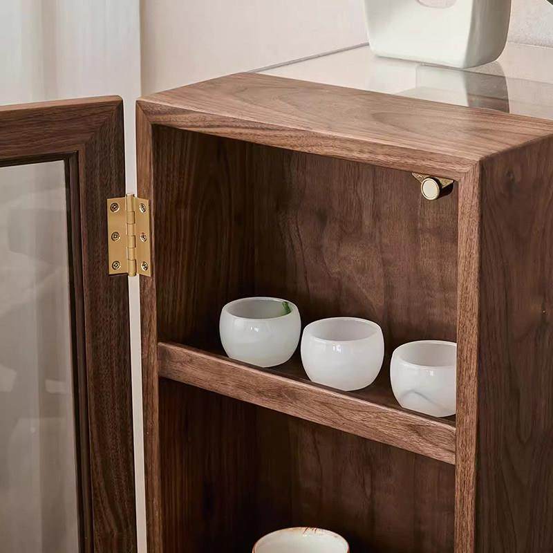 黑胡美桃牙柜科茶具收纳北展示柜家用玻璃茶水柜移动边柜,住宅家具,可移动边柜,淘宝优惠券,粉丝福利购,淘宝优惠卷