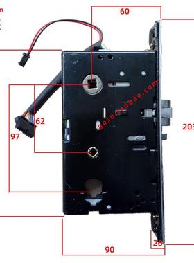 酒店感锁锁体电SYI子锁机械钥匙锁应锁门禁读卡机离件2游号芯电机