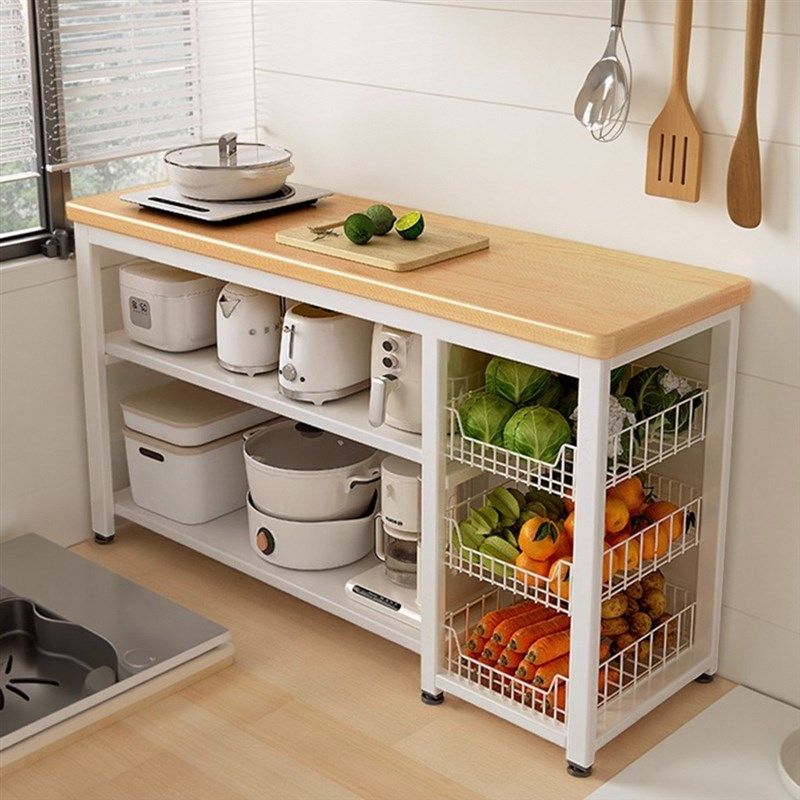 微波炉锅具收纳架切菜工作台稳定加固可调节多层厨房多功能置物架,厨房/烹饪用具,微波炉置物架,淘宝优惠券,粉丝福利购,淘宝优惠卷