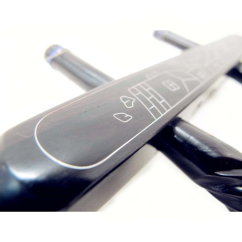 -黑檀老料 黑檀二胡 麻花轴银丝 镶嵌 蒙皮胡琴 308C