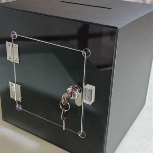 酒店快速退房专用箱房卡回收箱定制黑色亚克力白色意见投诉建议箱