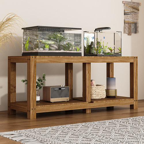 鱼缸架子实木底柜底m座双层家用鱼缸专用柜放置柜桌子超强承重定