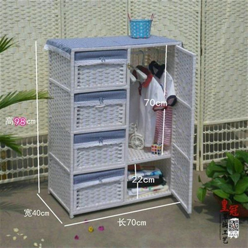 田园宝宝衣柜儿童衣柜收纳柜抽屉式简易衣柜收纳柜子储物柜婴衣橱