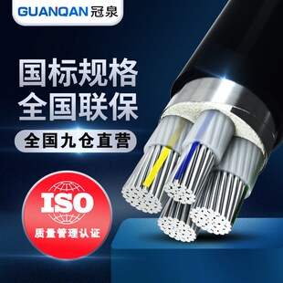 铝芯电缆线4e芯16 25 35 50 70平方铝线地埋线三相四线铠装铝电缆
