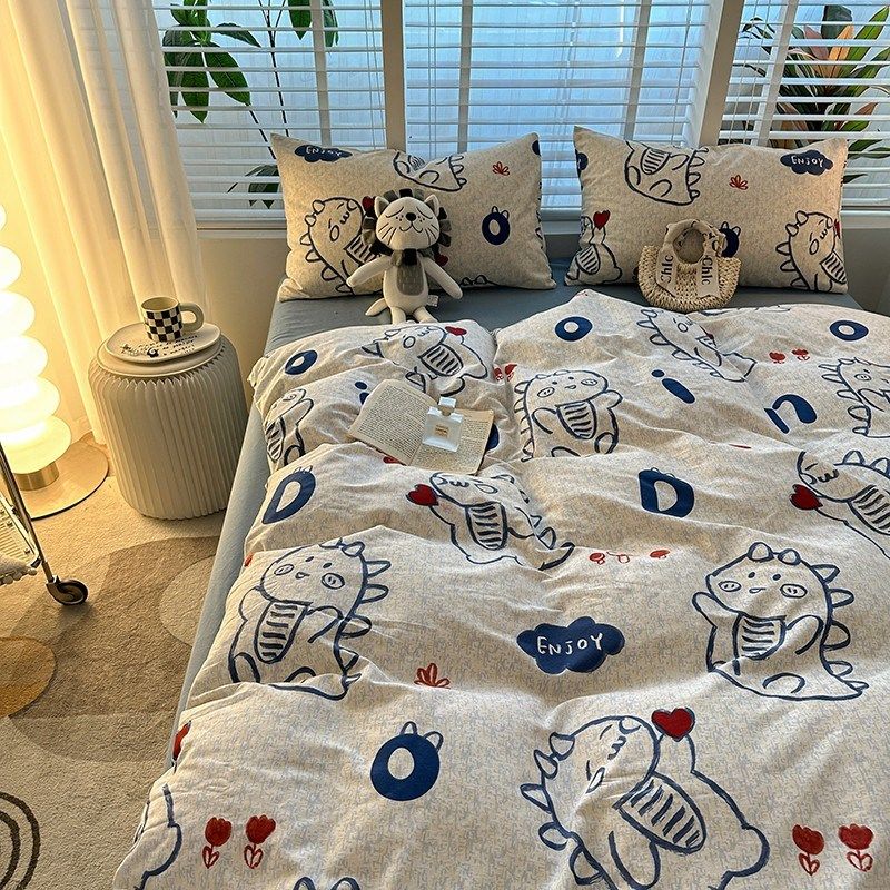 卡通加厚磨毛被套单件秋冬季单个被罩150x200cm230单人未纯棉全棉