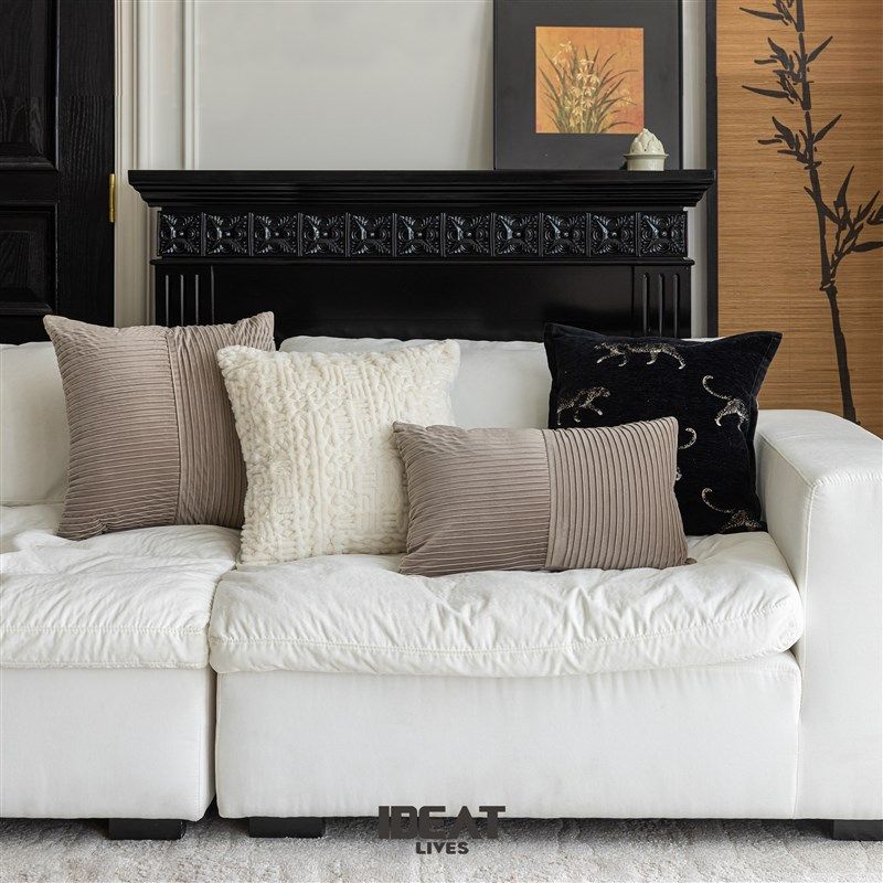 简约现代ins风客厅沙发抱枕靠垫卧室飘窗腰枕毛绒床头靠枕不含芯,居家布艺,靠垫/抱枕,淘宝优惠券,粉丝福利购,淘宝优惠卷