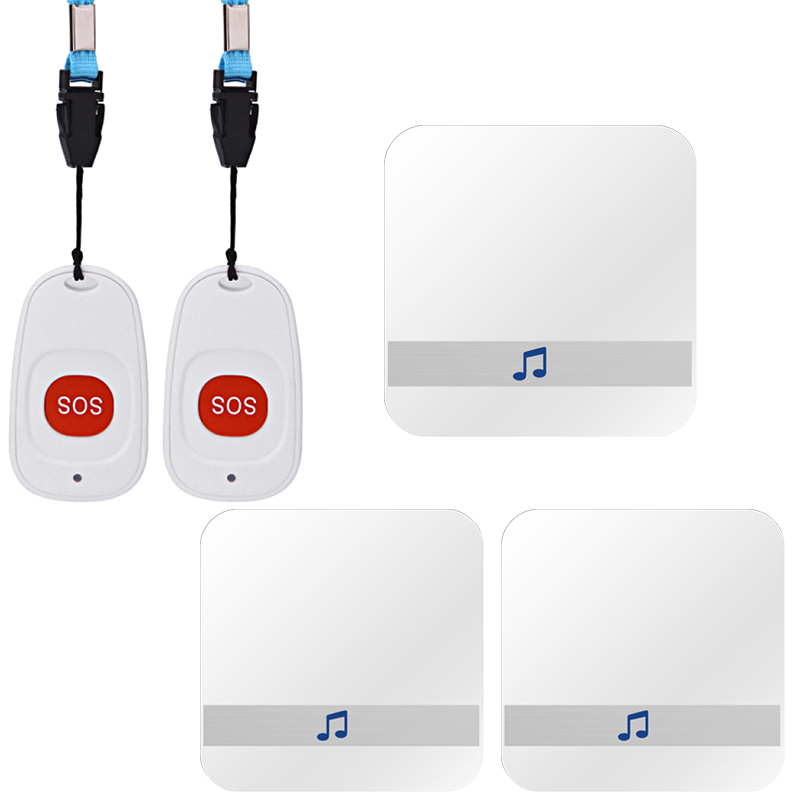 远距离老人呼叫器一键紧急呼救警报一二拖三病人护理遥控门铃家用