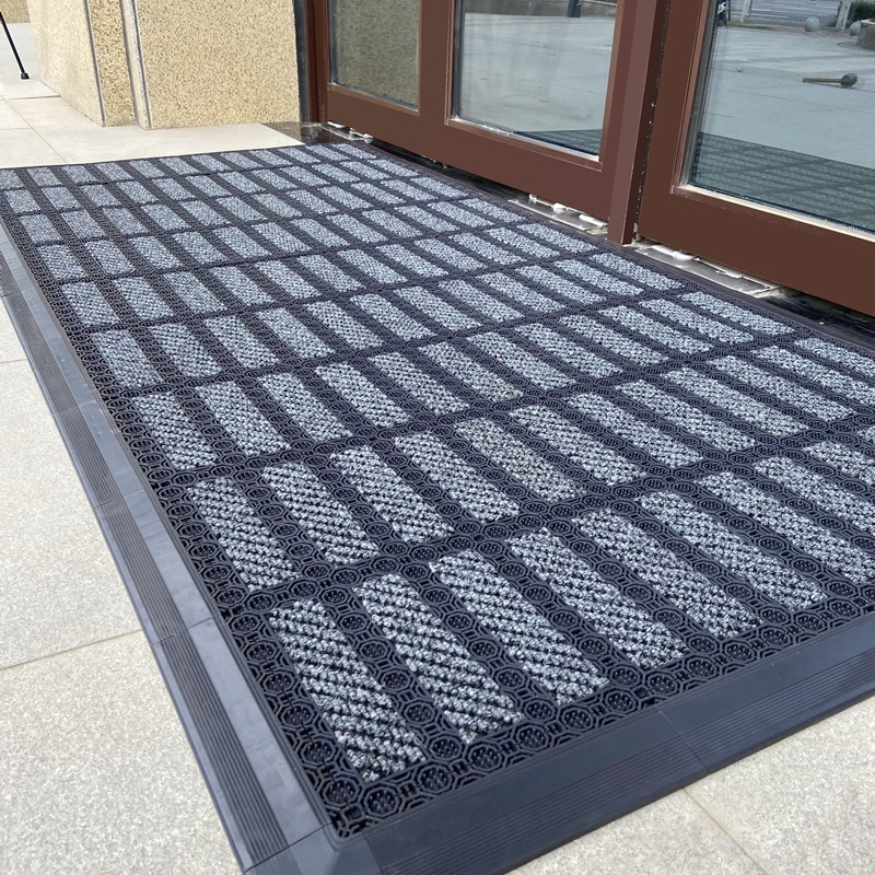 公司门口地垫进门户外镂空脚垫商用室外大门防滑除尘入户蹭土门垫