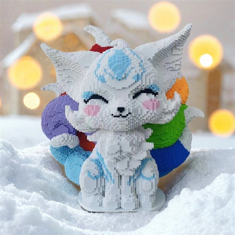 九尾狐积木拼图6到12岁高难度成人版益智拼装玩具女生高颜值仙气