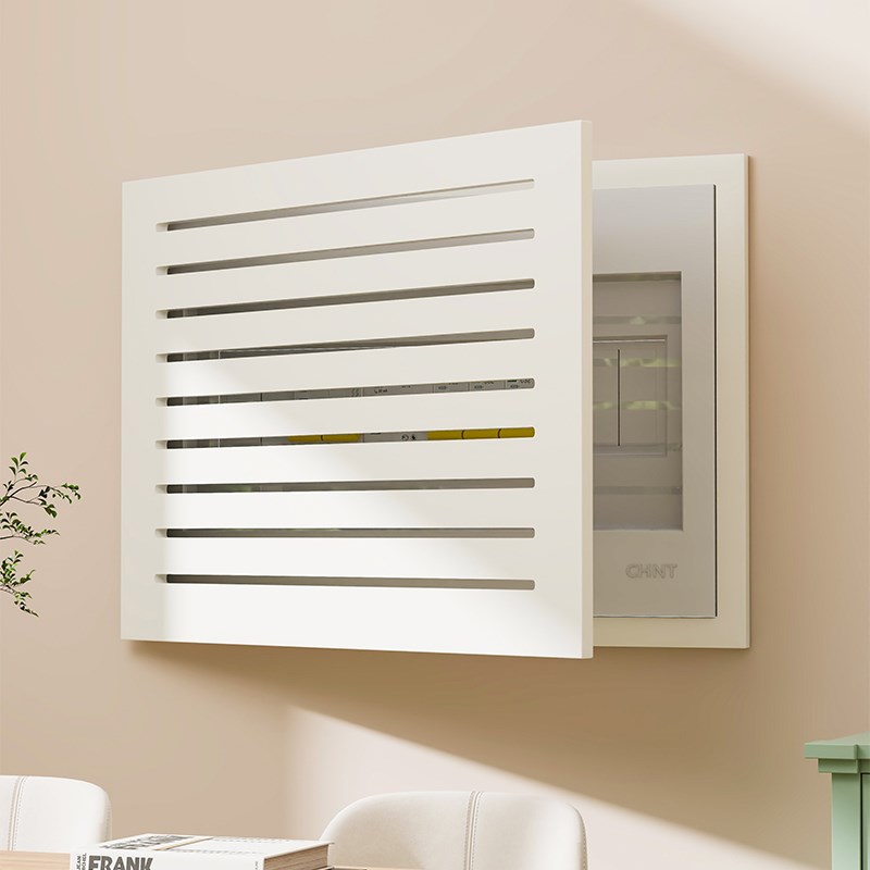 超薄电表箱装饰画百叶木质强弱电箱遮挡盖板多媒体信号盒网线挂画