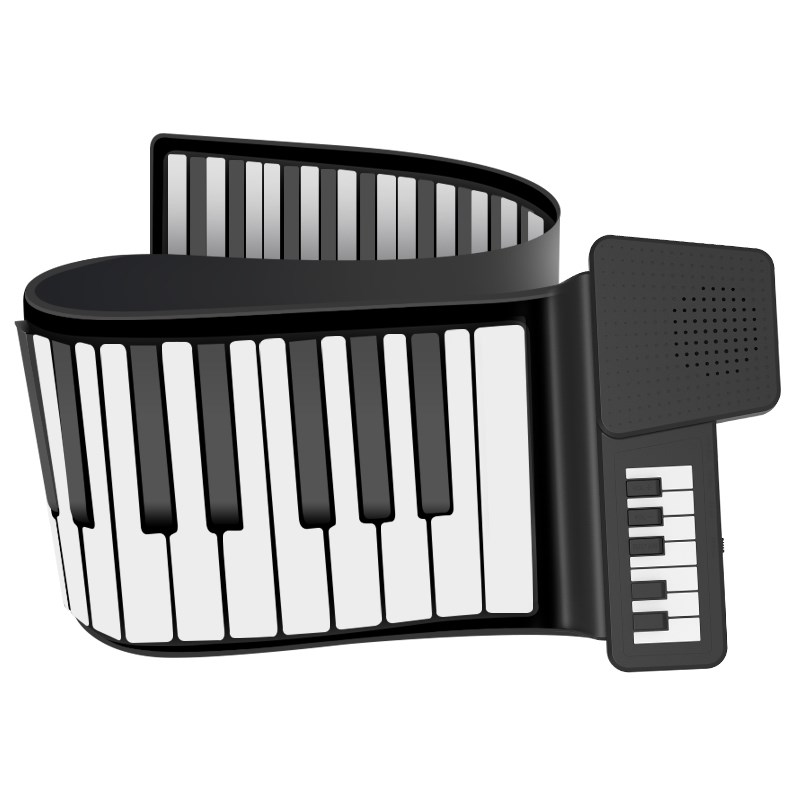 电子软手卷钢琴88键盘加厚专业版宿舍简易折叠便携式女初学者幼师