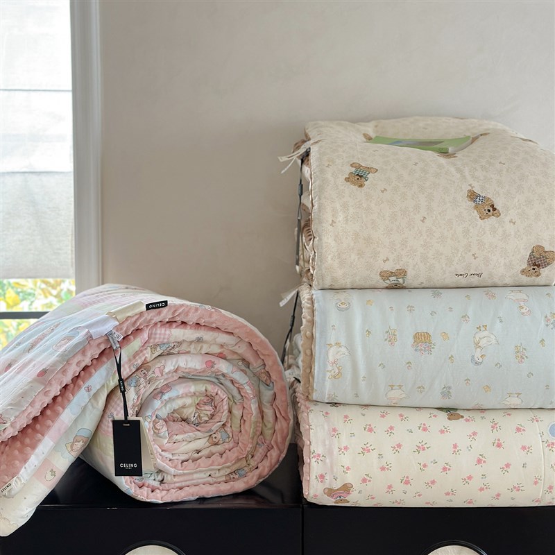 韩国小清新单双人豆豆被春秋被可水洗被棉加绒豆豆毯秋冬2米被子