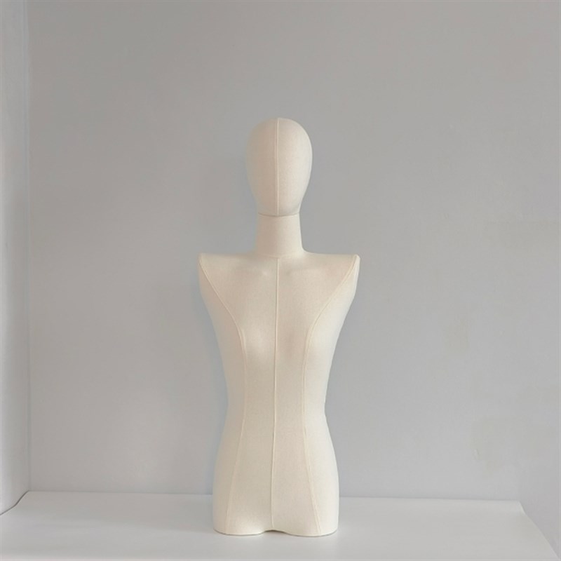 服装店模特道具女橱窗展示架子半身假人偶人台带头女模头发拍摄