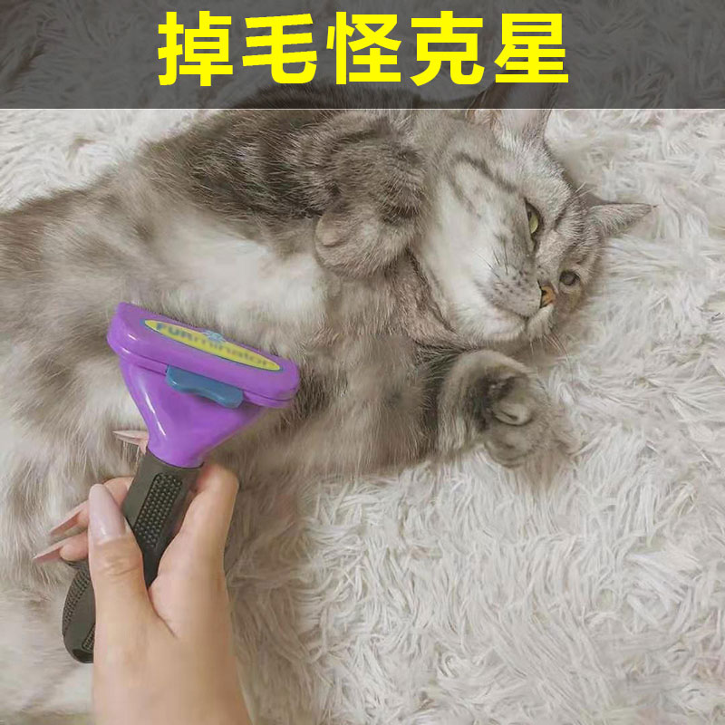 猫咪梳子猫毛刷子英短短毛长毛猫清理梳子美短掉毛去浮毛神器