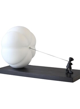 现代抽象滑板冲浪造型物雕塑树脂艺术售楼处工艺品