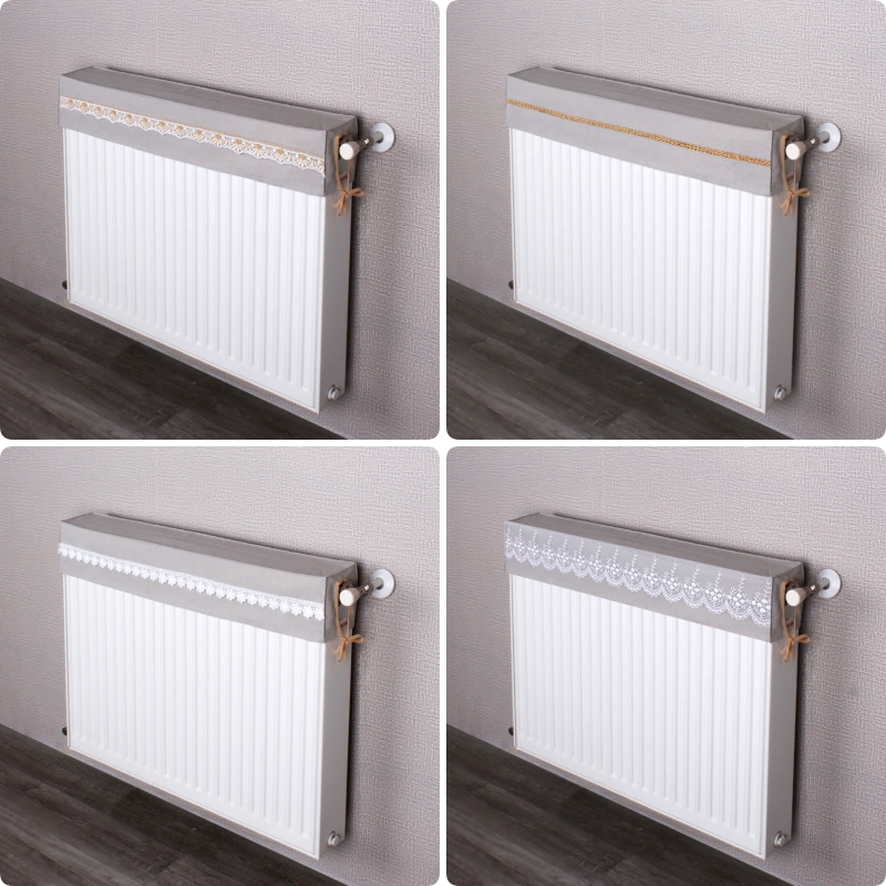 新款暖气片罩布艺纯色家用暖气装饰帘遮挡定制暖气片防尘罩