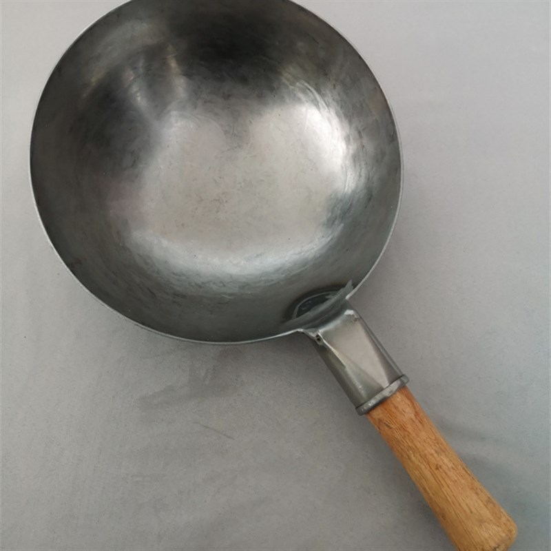 手工锻打铁锅涂层老儿童辅食锅小炒锅燃气灶迷你宿舍炒锅
