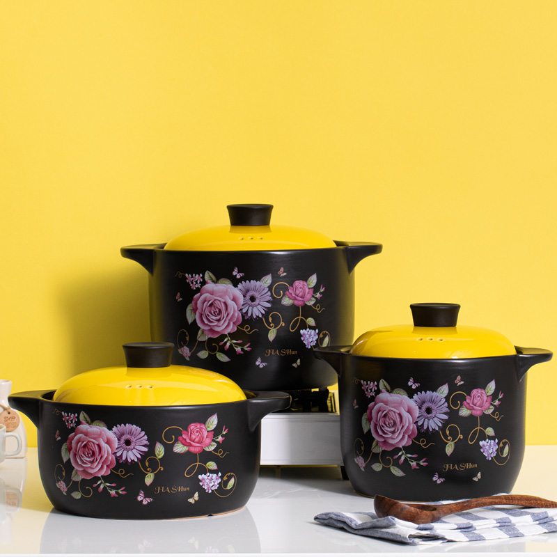 嘉顺砂锅炖锅家用燃气煲汤锅大号耐高温煮粥炖汤沙锅汤煲陶瓷汤锅